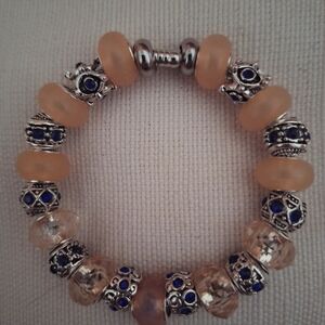 Elegant Silver and Gold Beaded Bracelet